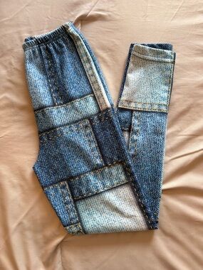 Denim Print Fleece Leggings